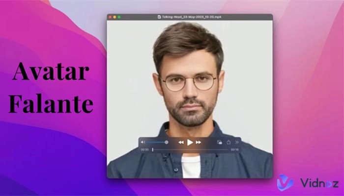 vídeo de avatar falante