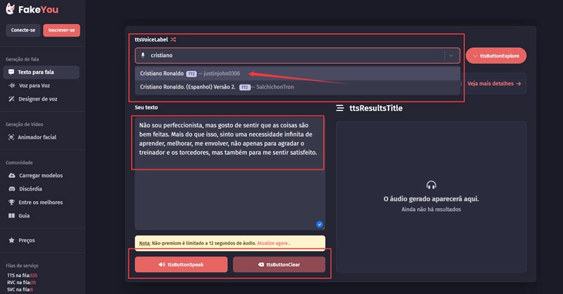 FakeYou-imitador de voz de cristiano ronaldo