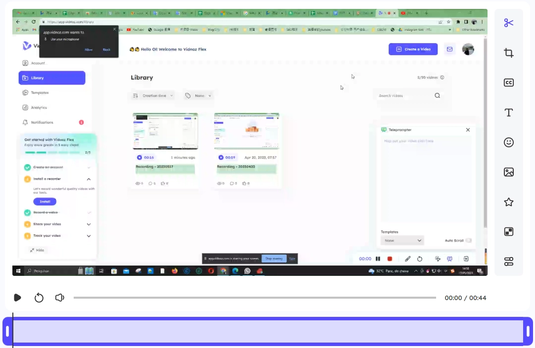 Personalize o conteúdo da forma que preferir em Vidnoz Flex