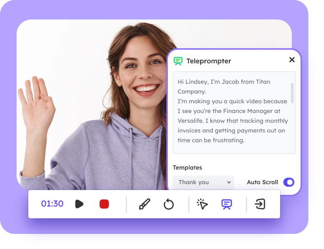 Gravar vídeo com teleprompter